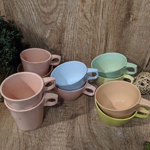 Mallo-Ware Cups Coffee vintage (12) pastel colors